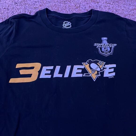 BOYS SIZE LARGE NHL PITTSBURGH PENGUINS SHIRT - Picture 2 of 8